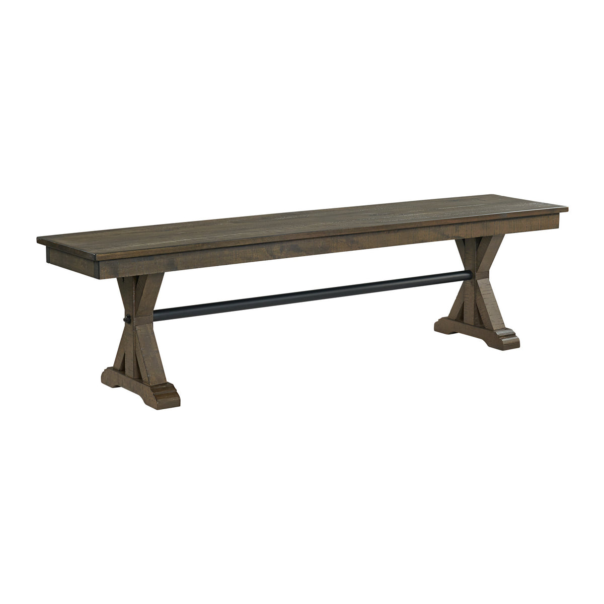 Backless Dining Bench, 68 in Wide with Solid Acacia Wood