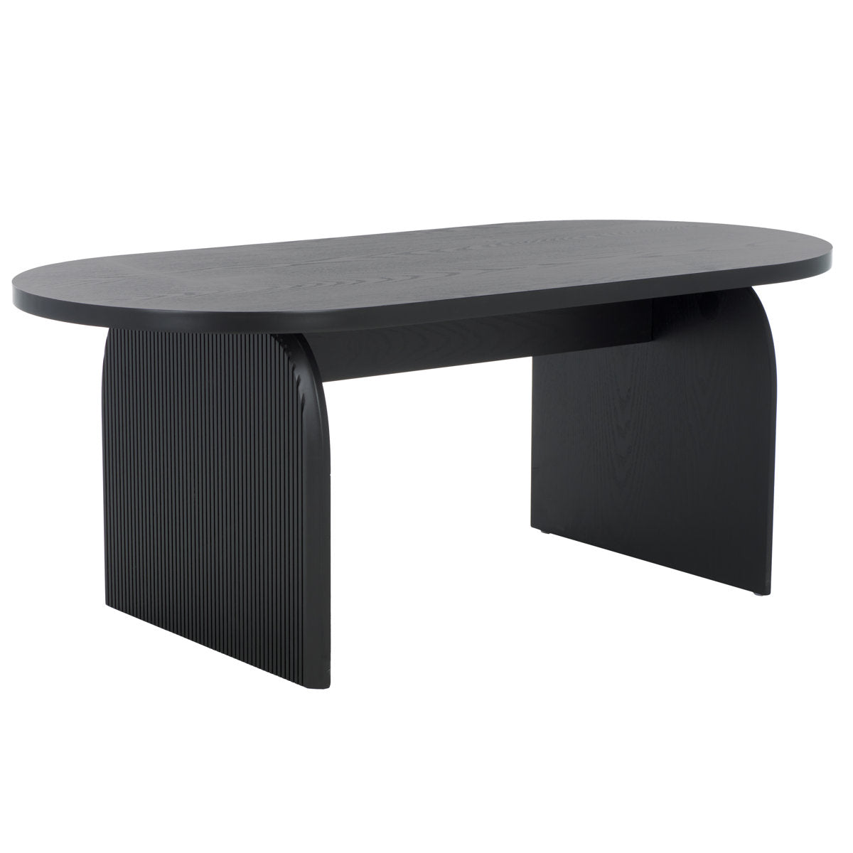Coffee Table, Oval, Manufactured Wood, Black