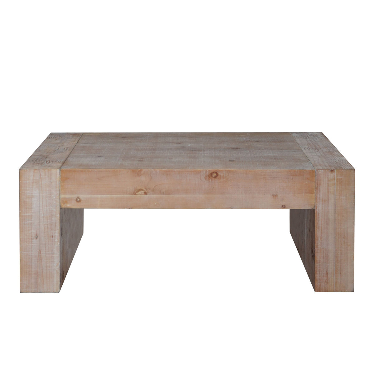 Coffee Table, Solid and Manufactured Wood, Light Natural