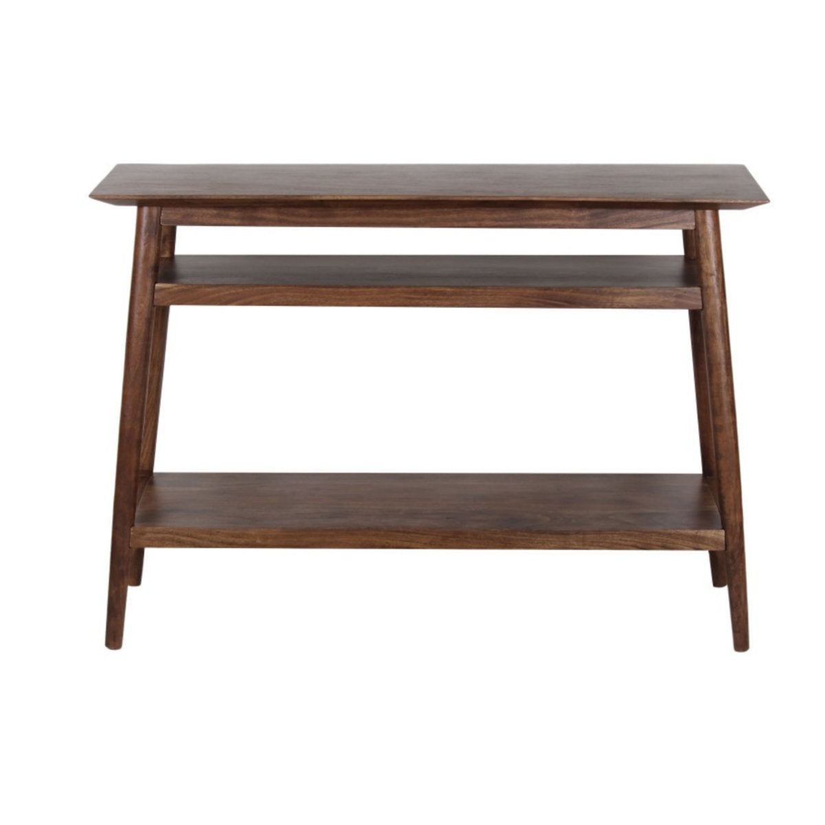 Console Table in Solid Acacia Wood with Walnut Finish