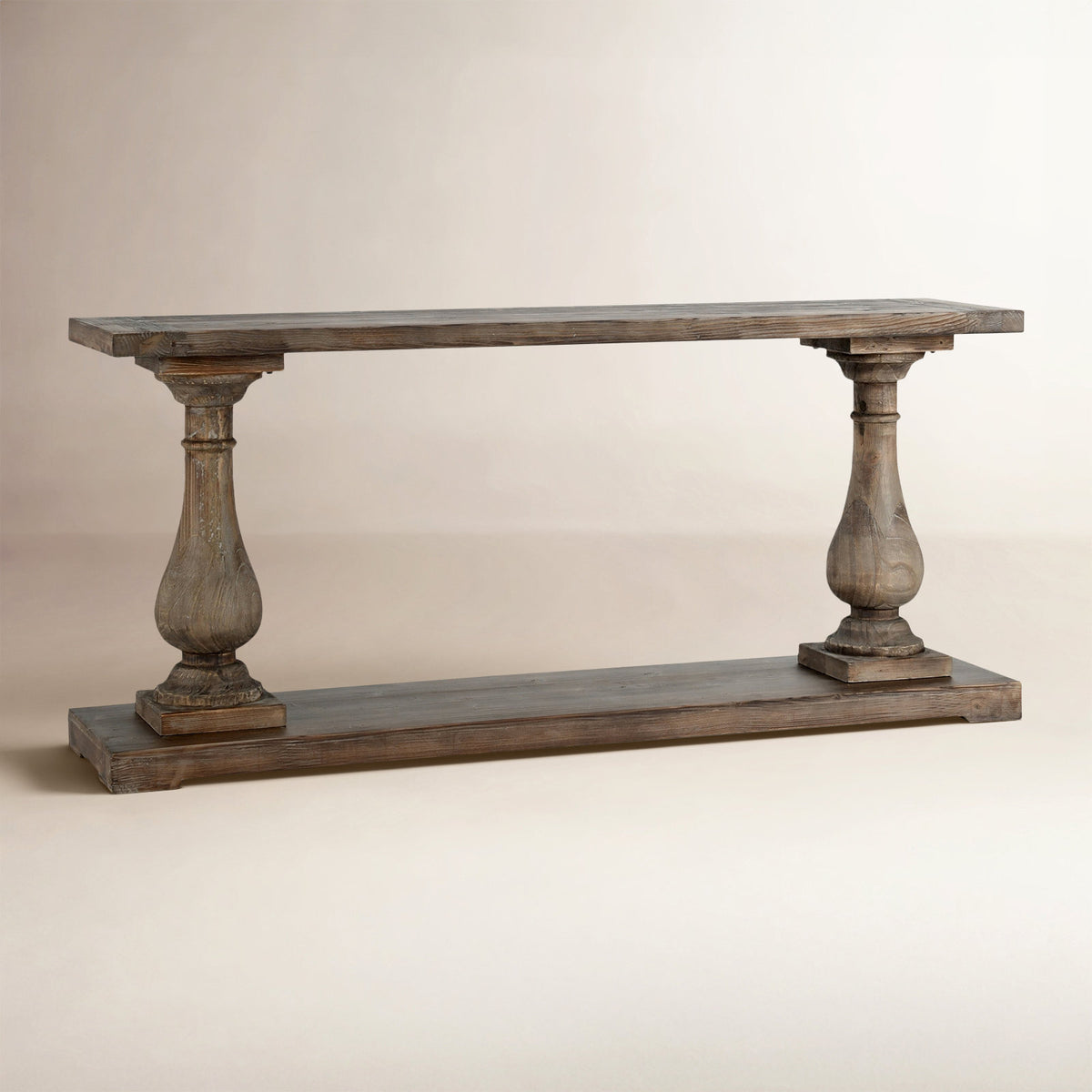 Console Table, Reclaimed Pine in Rustic Brown