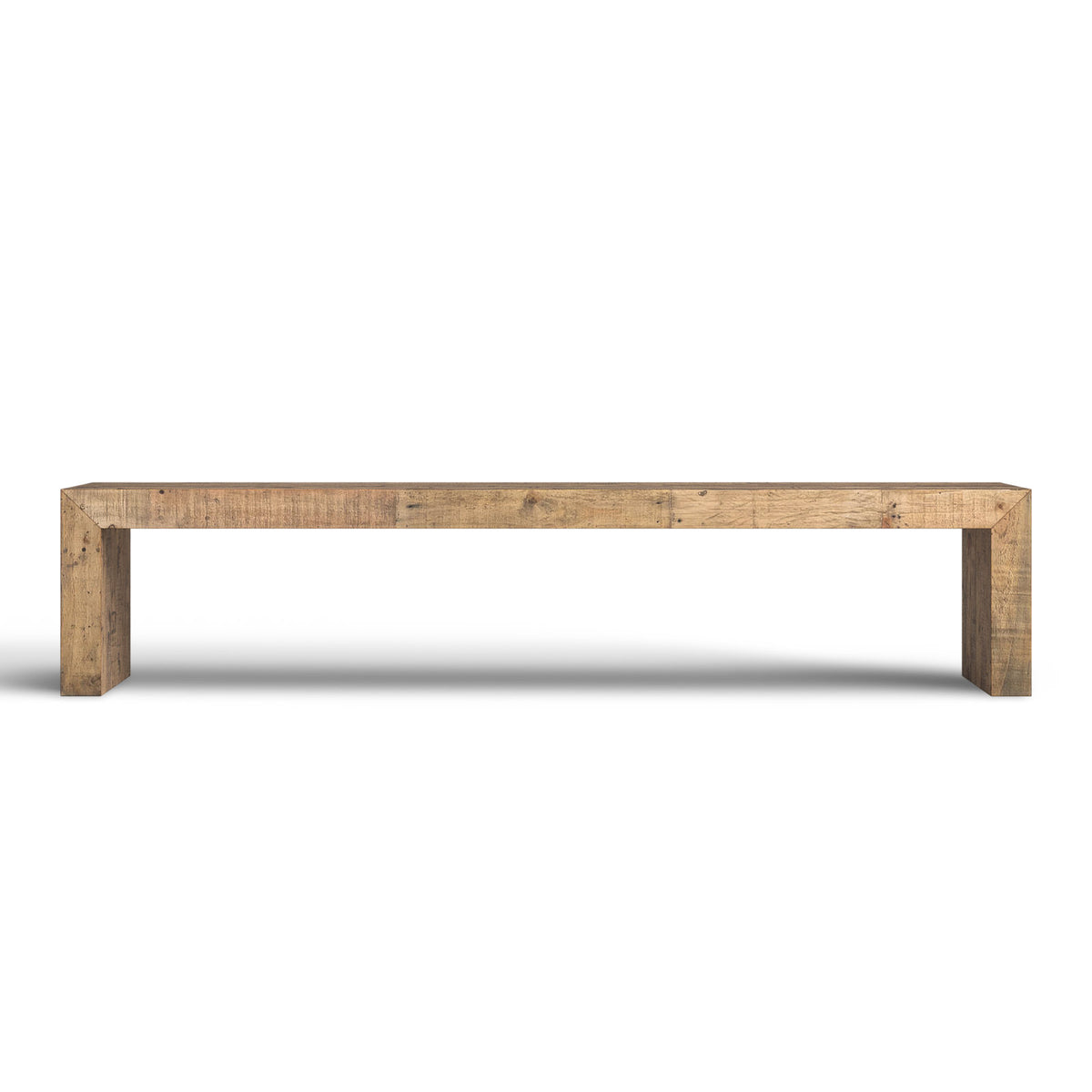 Dining Bench in Reclaimed Pine with Squared Legs