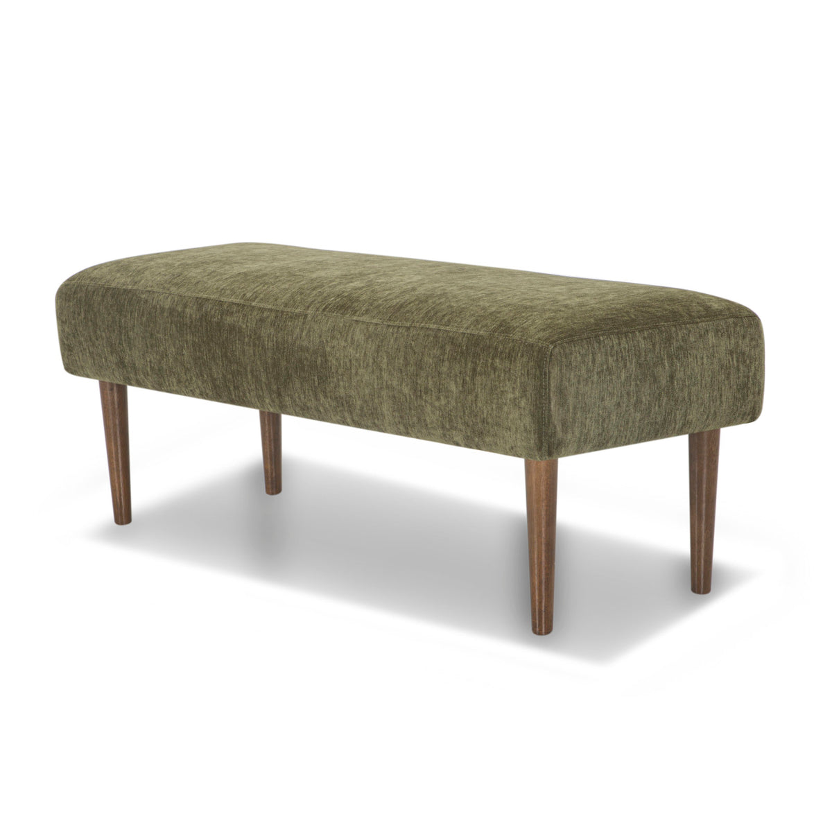 Dining Bench, Seats Two, Upholstered with Solid Wood Legs