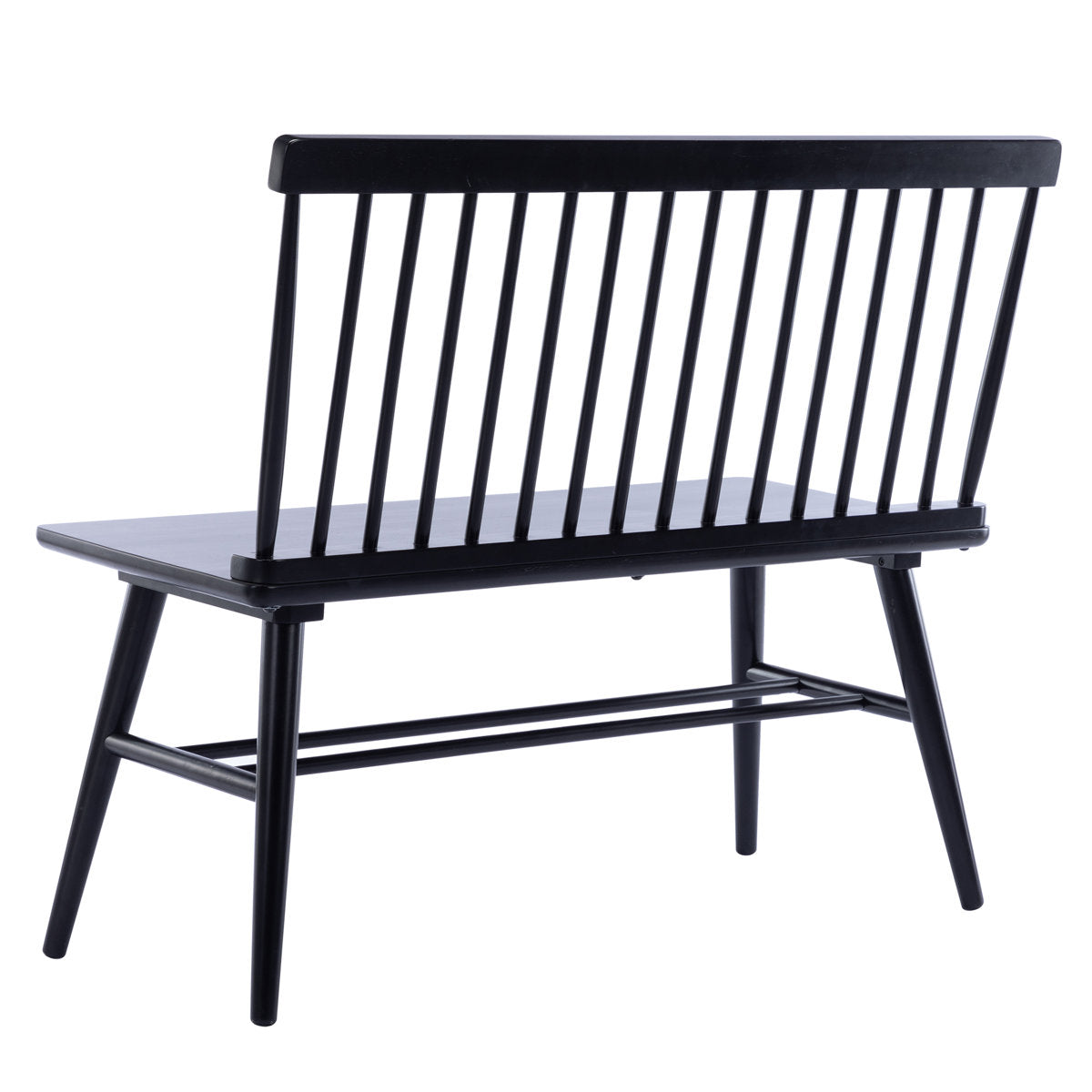 Dining Bench, Solid Wood with Black Finish