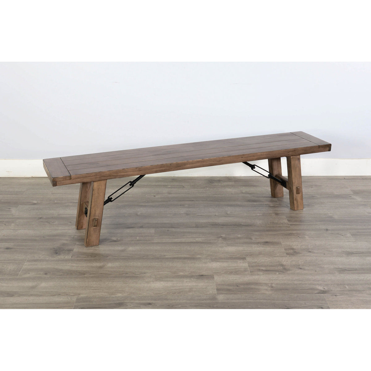 Dining Bench, Solid Wood with Shiplap Pattern, Seats 3