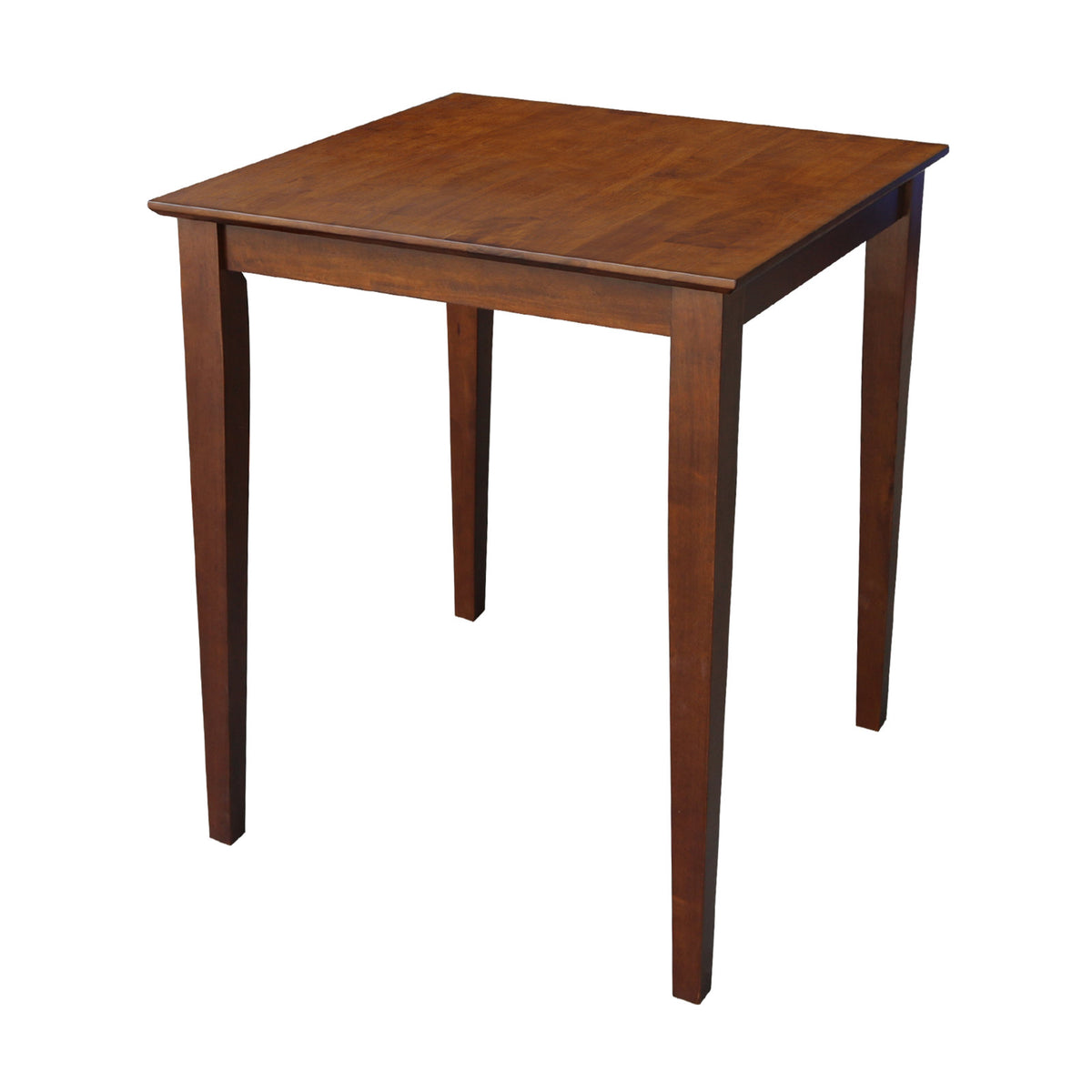 Dining Table, 36 in Square, Espresso with Solid Wood Base