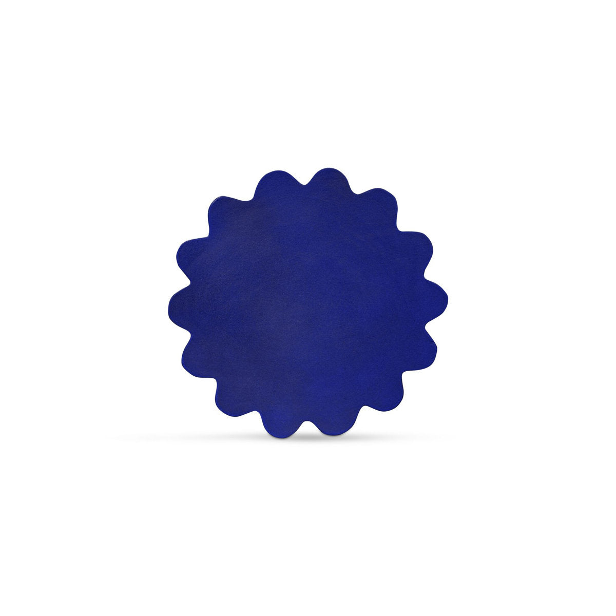 End Table, Round Concrete Pedestal in Blue