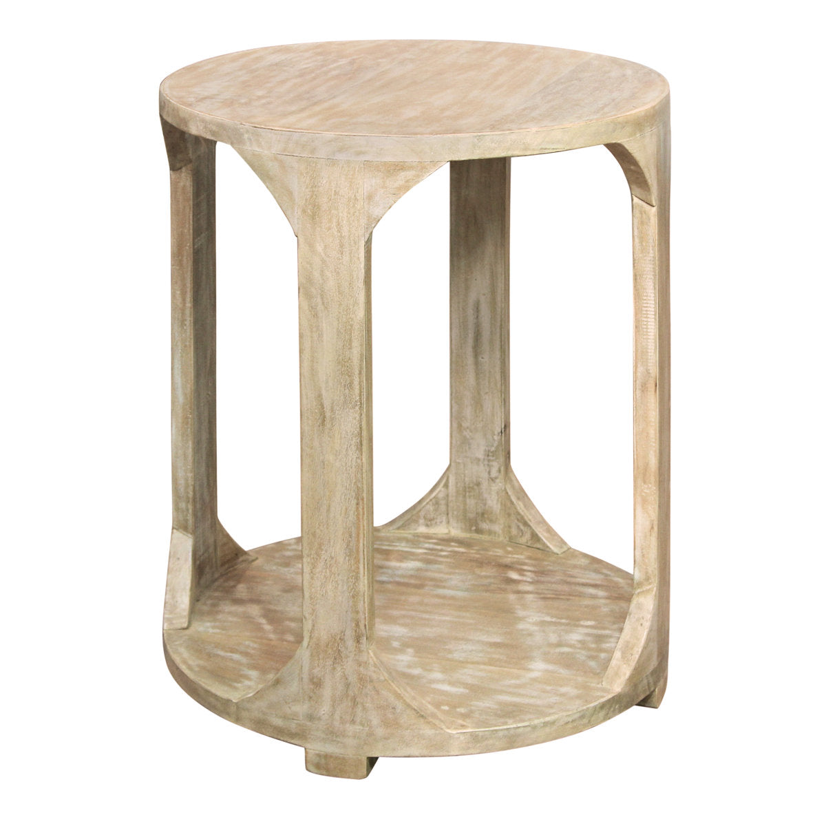 End Table, Solid Mango Wood with Natural Wood Finish