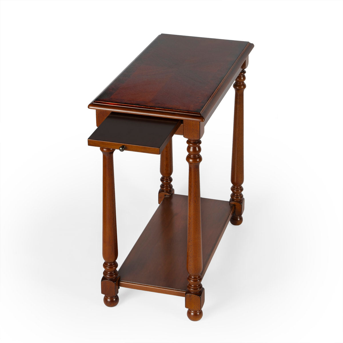 End Table with Pull-Out Shelf in Solid and Engineered Wood