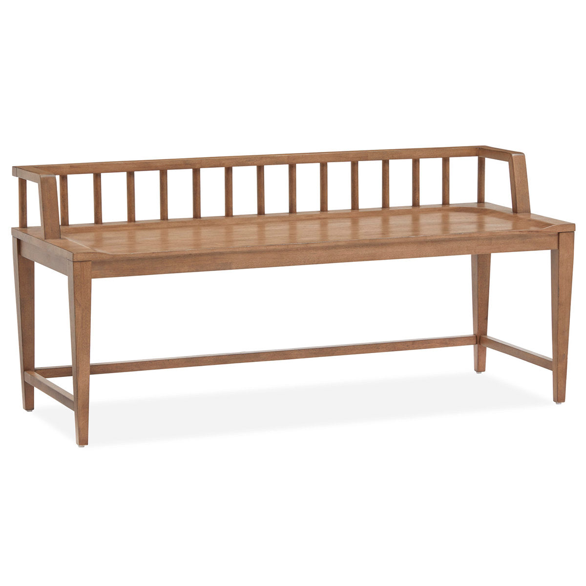 Entryway Bench, Seats 2, Belgian Wheat Finish, Slat Back