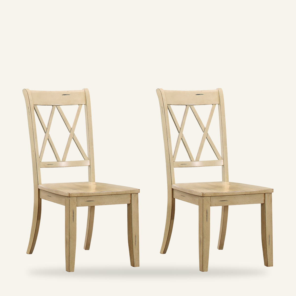 Kolvern Basiluzzo Cross-Back Chair Pair
