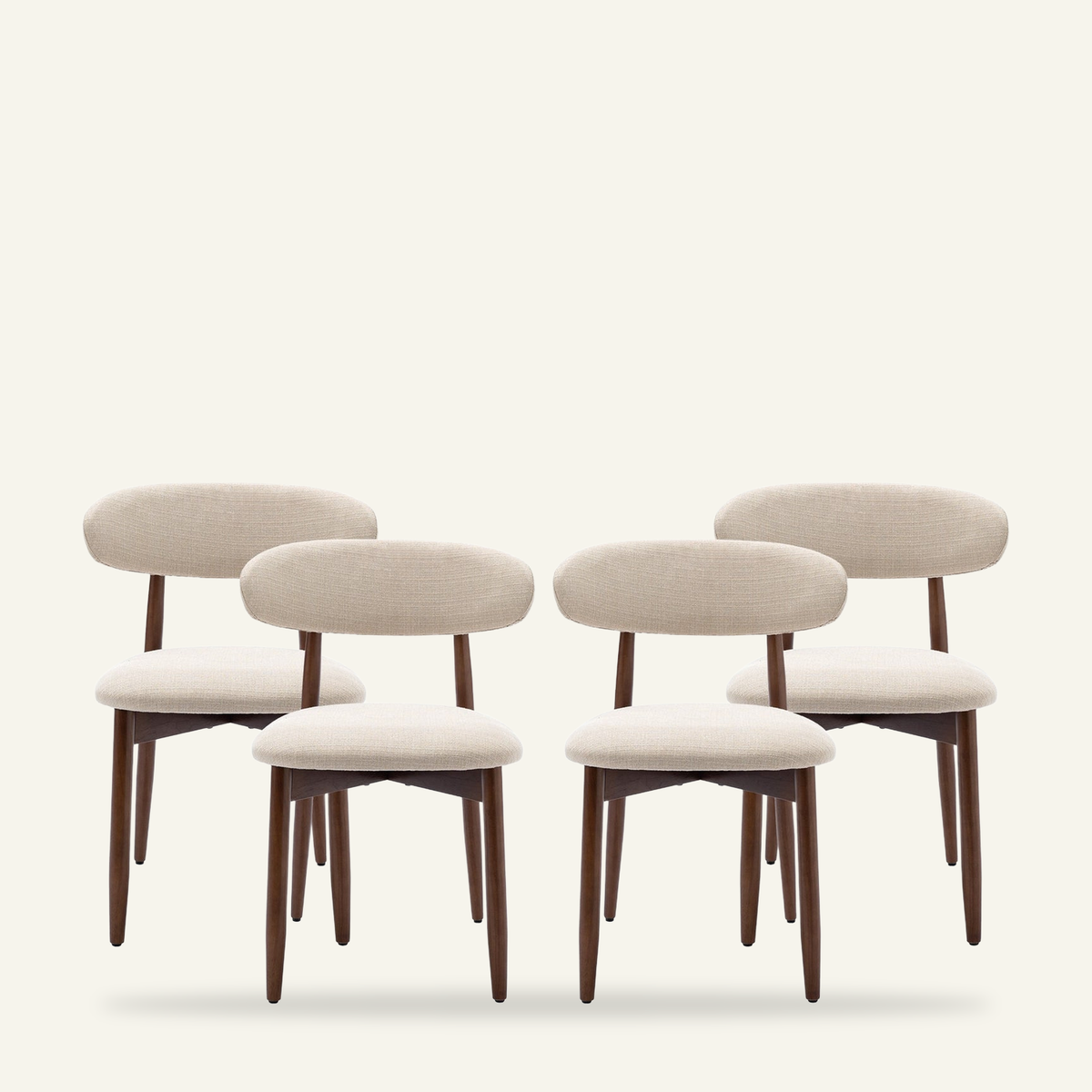 Kolvern Portinente Upholstered Wood Dining Chair Set of 4