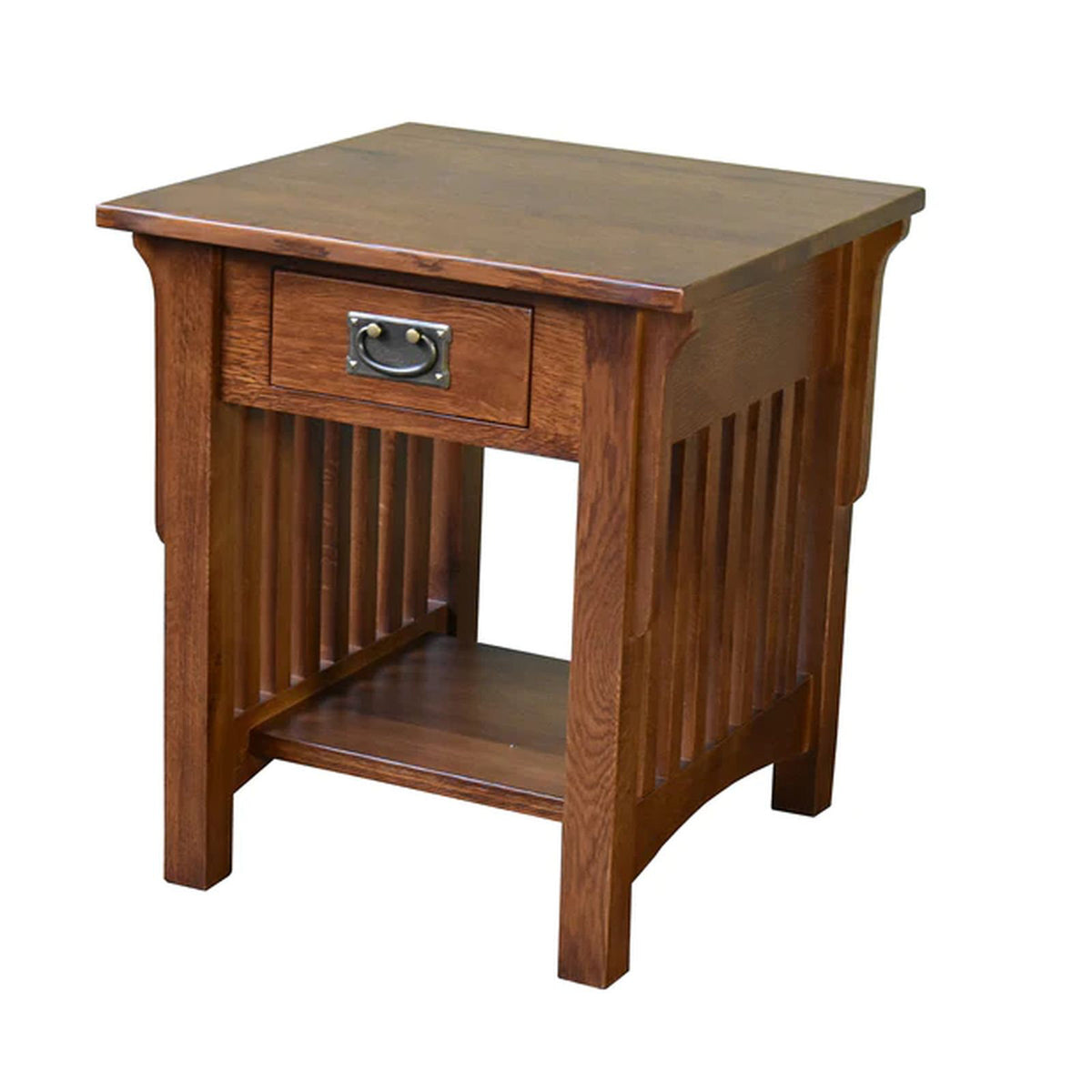 Nightstand with 1 Drawer in Solid Oak