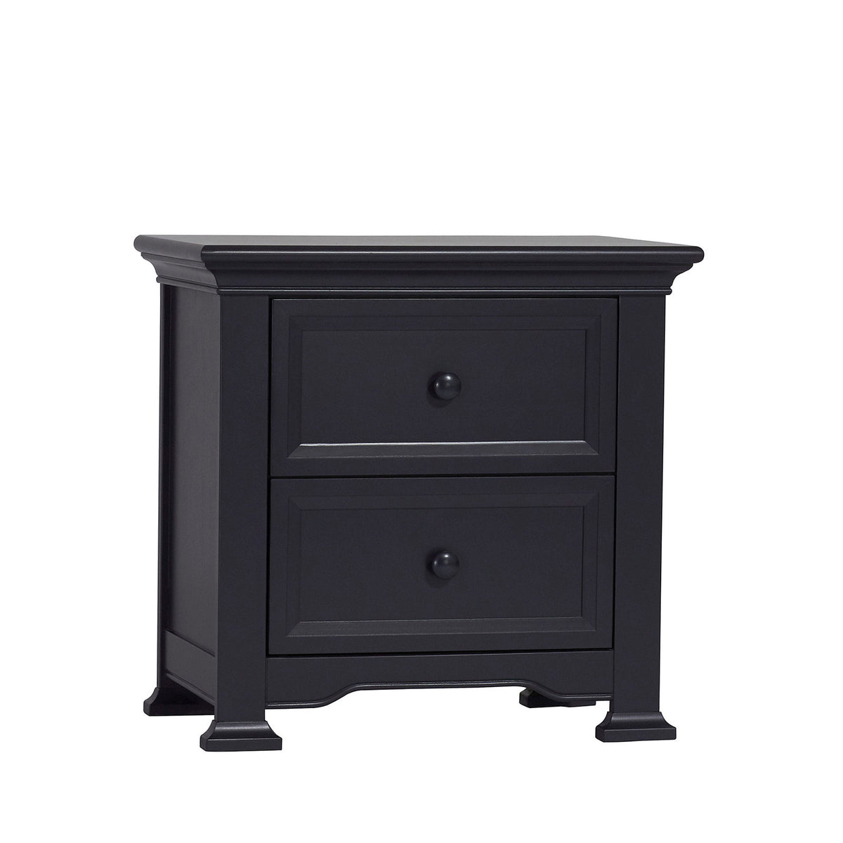 Nightstand with 2 Soft Close Drawers in Mystic Blue Solid Pine