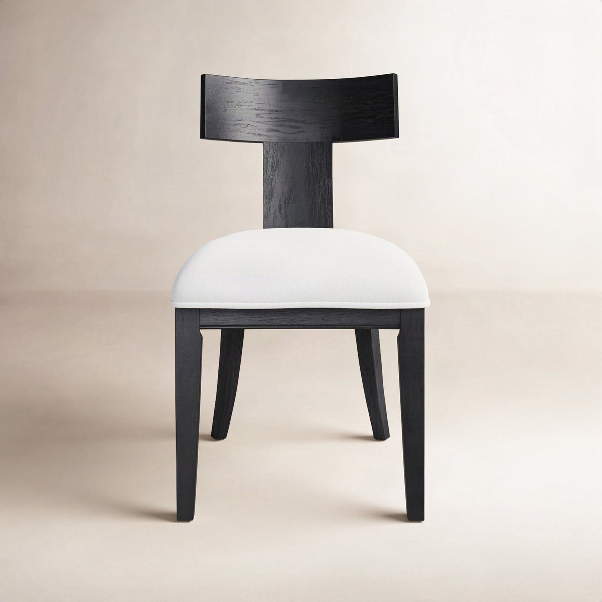 Side Chair, Solid Oak, Polyester Upholstered, Charcoal Frame