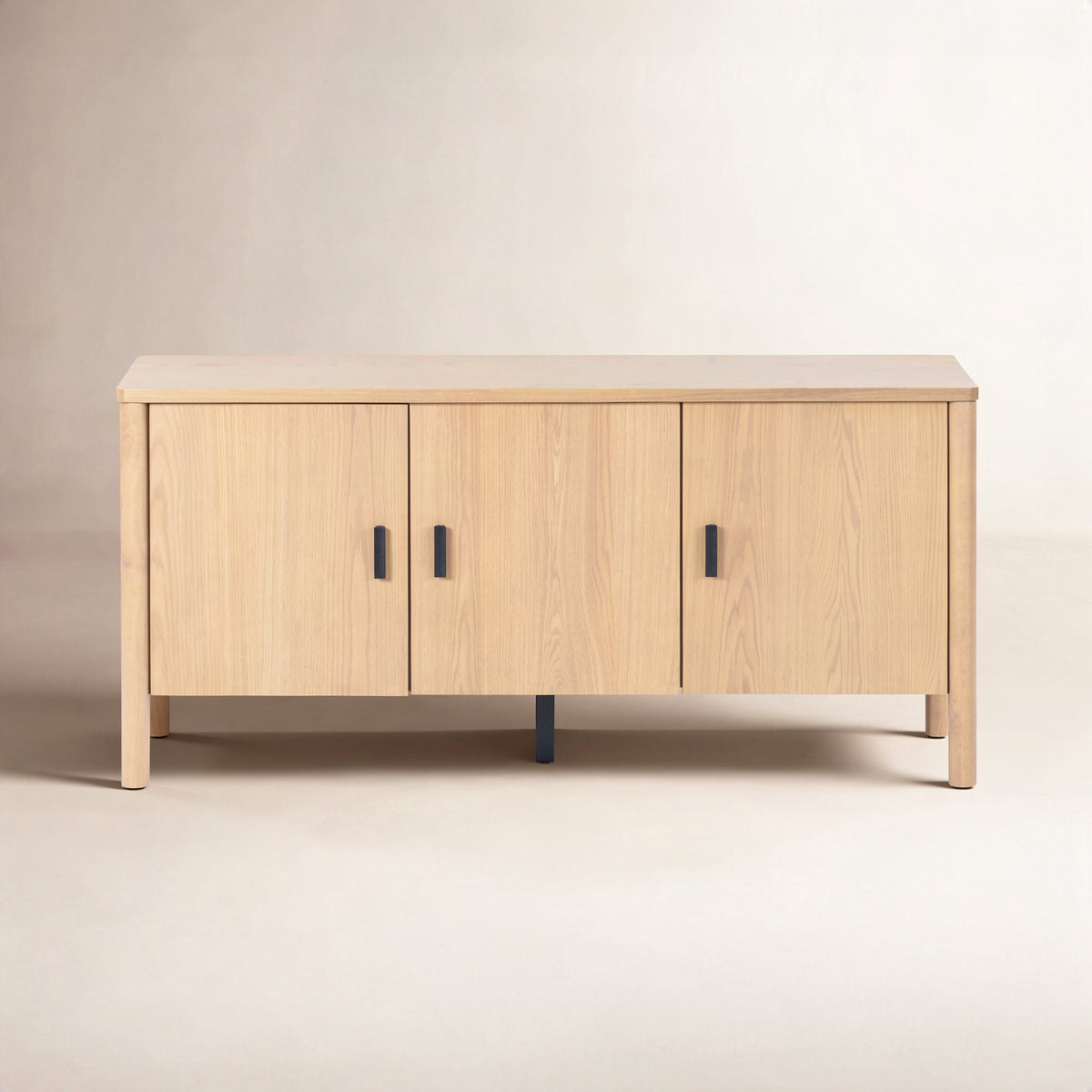 Sideboard, Solid and Manufactured Wood, 58 Inch Wide, Natural