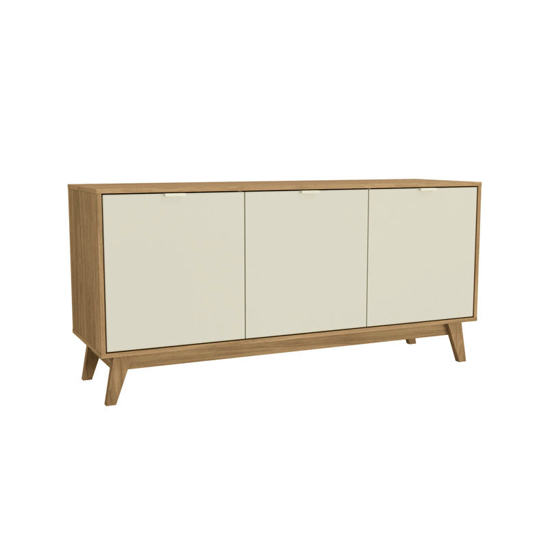 Sideboard, Three Doors, Manufactured Wood, Light Brown