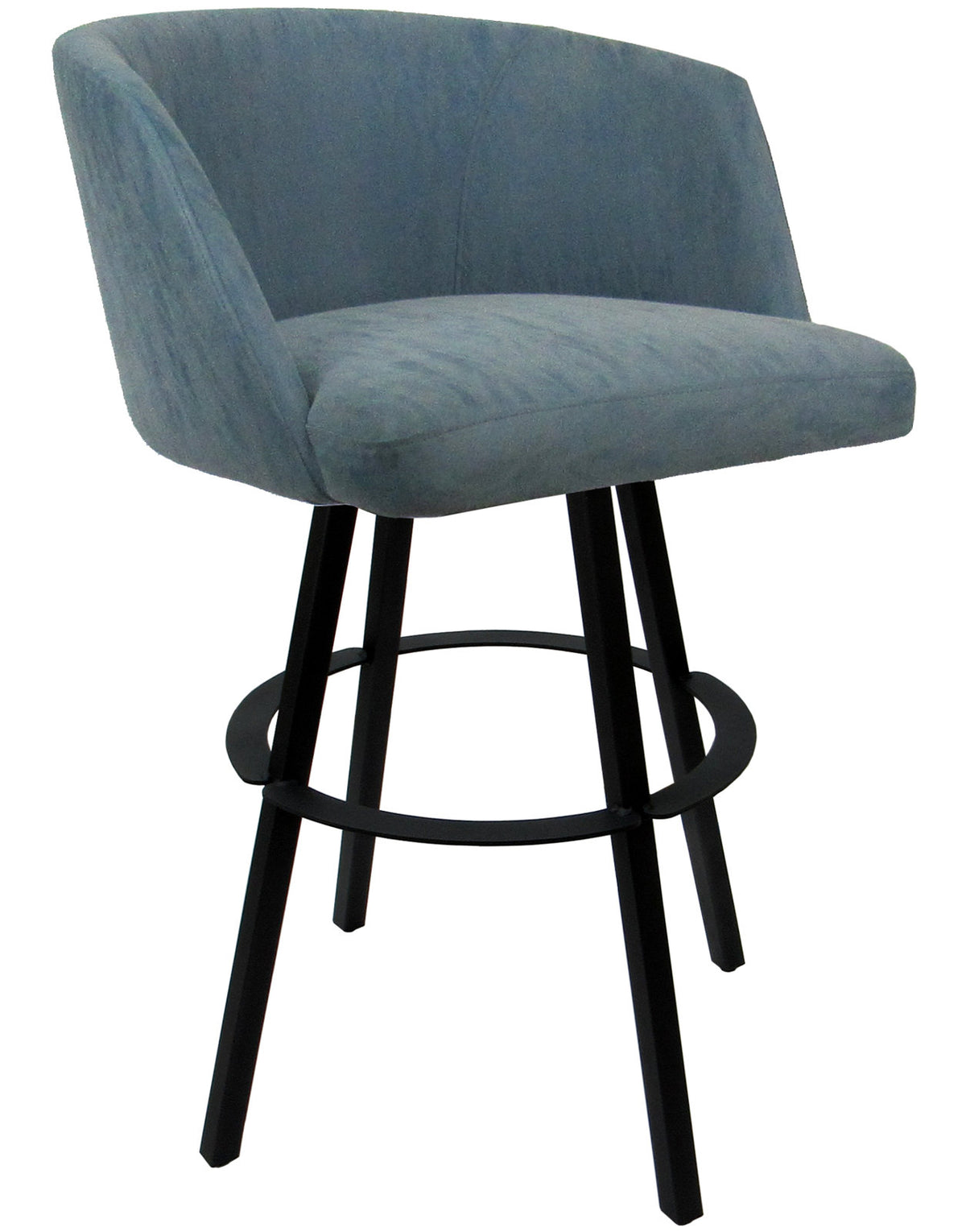 Extra Tall Swivel Bar Stool, 34 Inch Seat Height, Metal Frame, Vinyl Seat