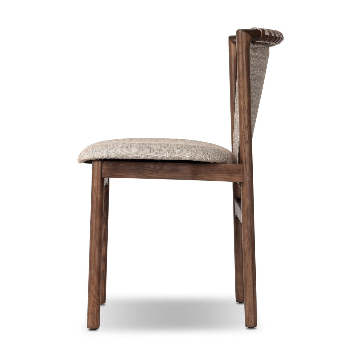 Armless Side Chair, Low Back, Solid Wood Frame, Sienna Brown Legs