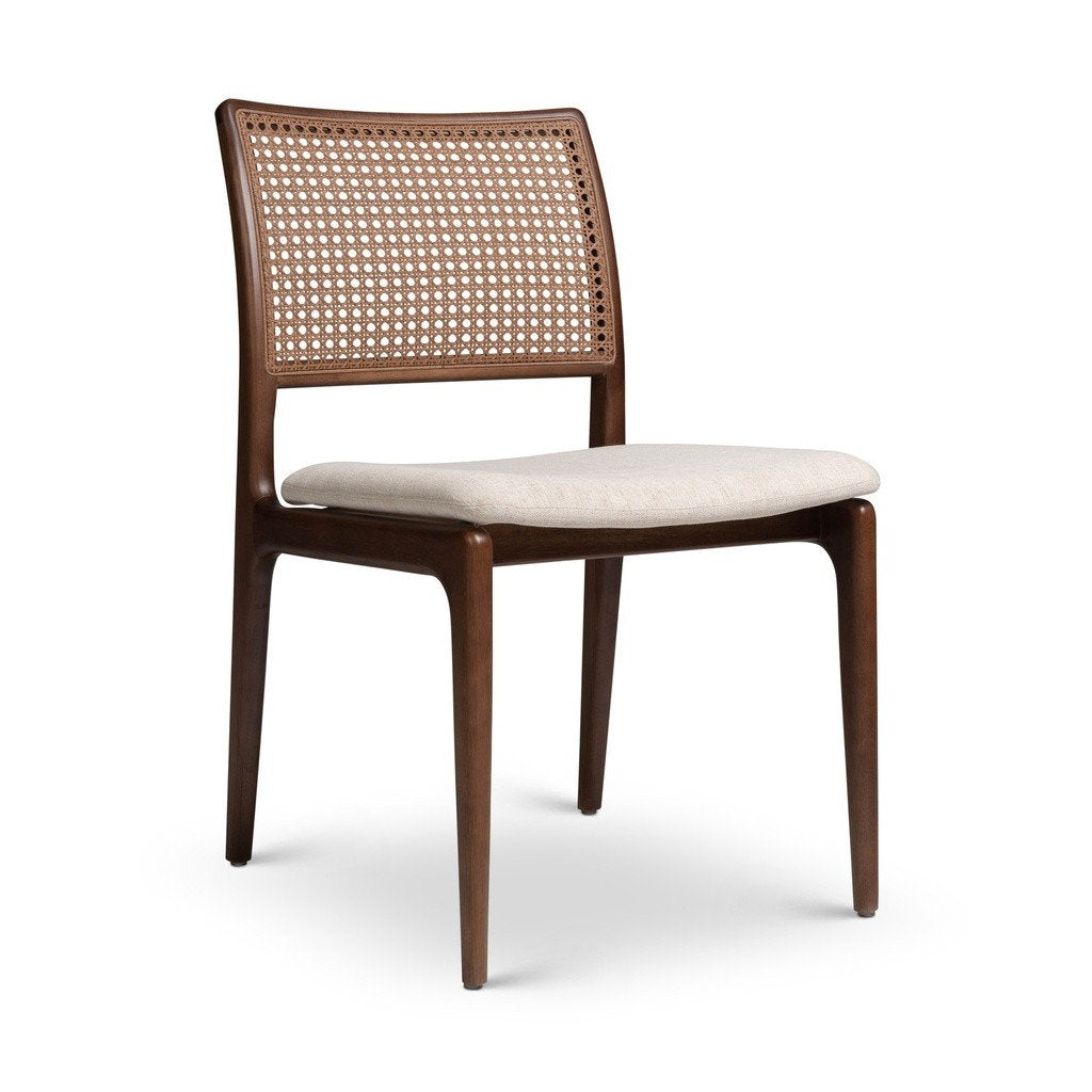 Side Chair, Solid Wood Frame, Upholstered Polyester Blend Seat
