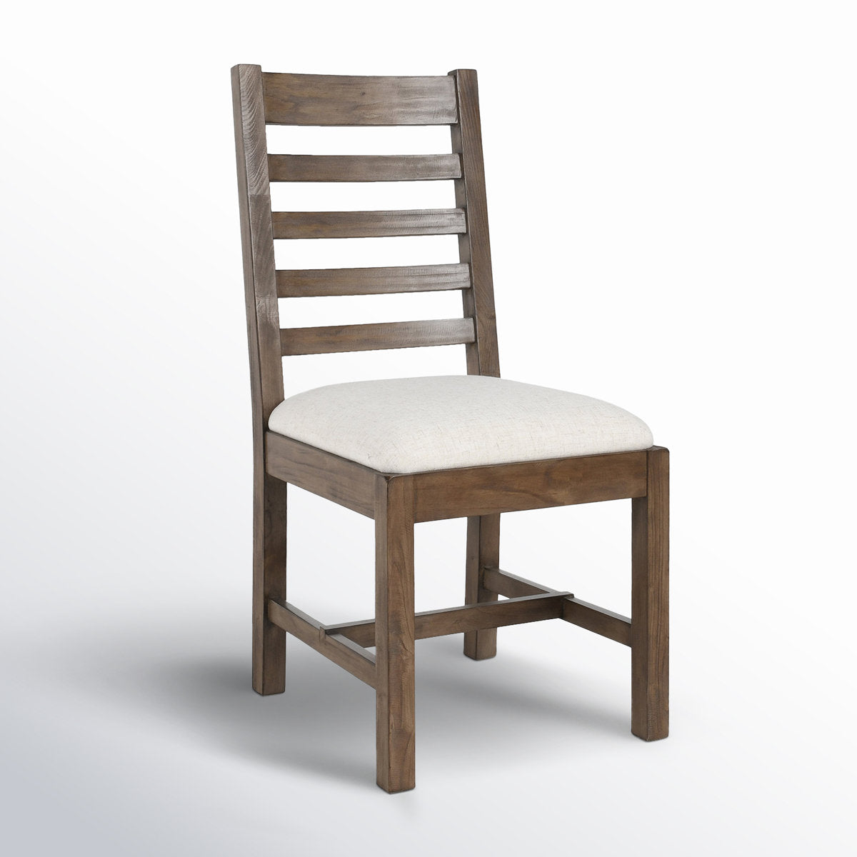 Side Chairs, Set of 2, Pine Frame, Polyester Seat, Distressed Brown