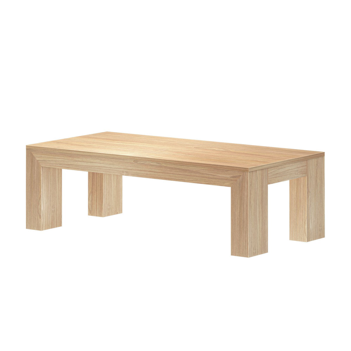 Rectangular Coffee Table, 48 in Long, Solid Pine in Blonde Wirebrush