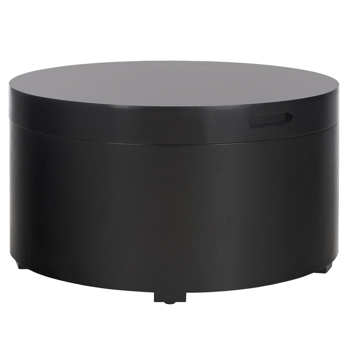Round Coffee Table with Storage and Reversible Tray Top