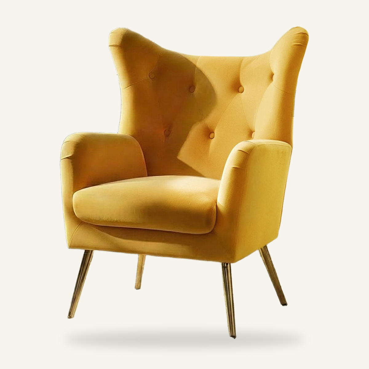 Tessmar Anir Tufted Velvet Wingback Chair