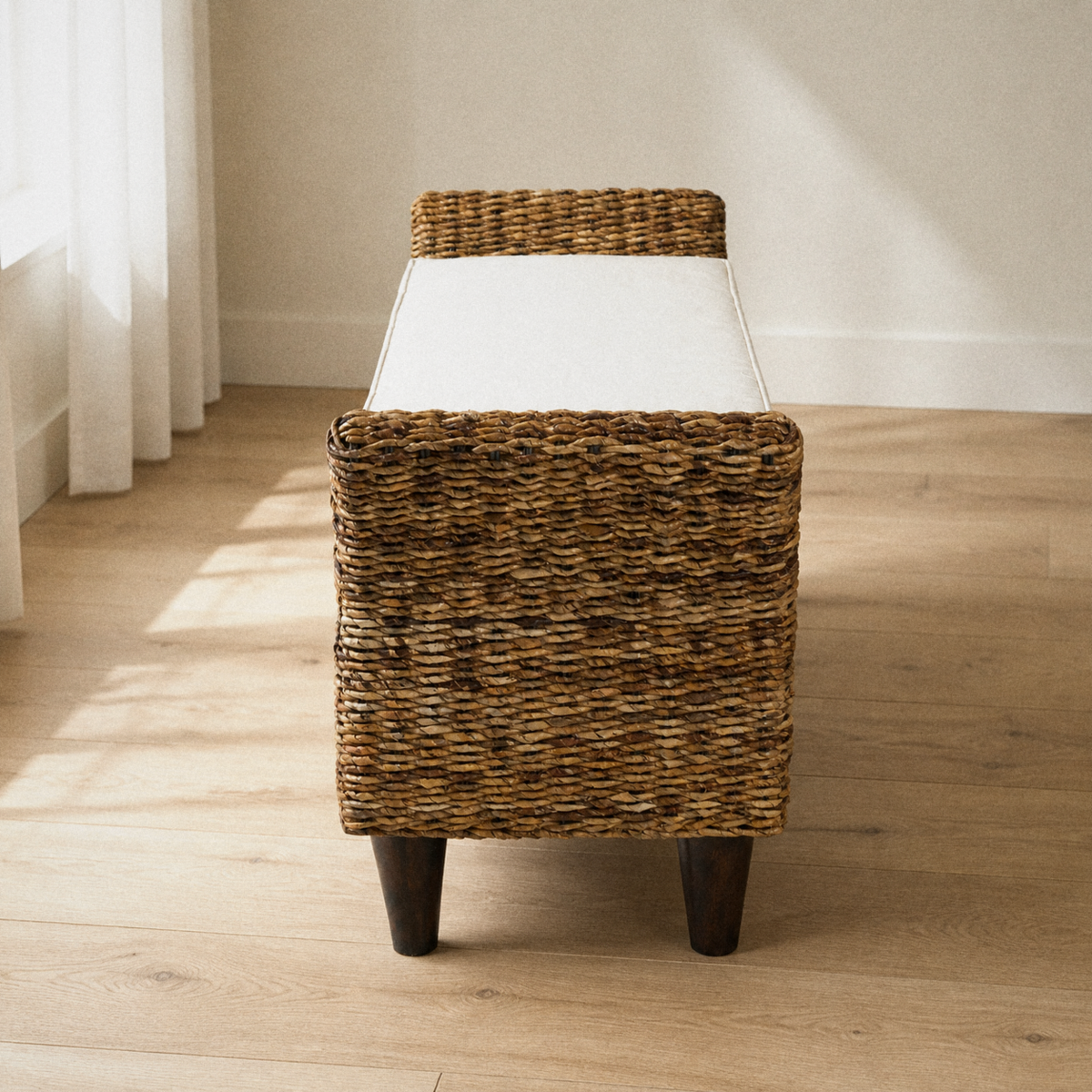 Tessmar Kallur Upholstered Wicker Bench