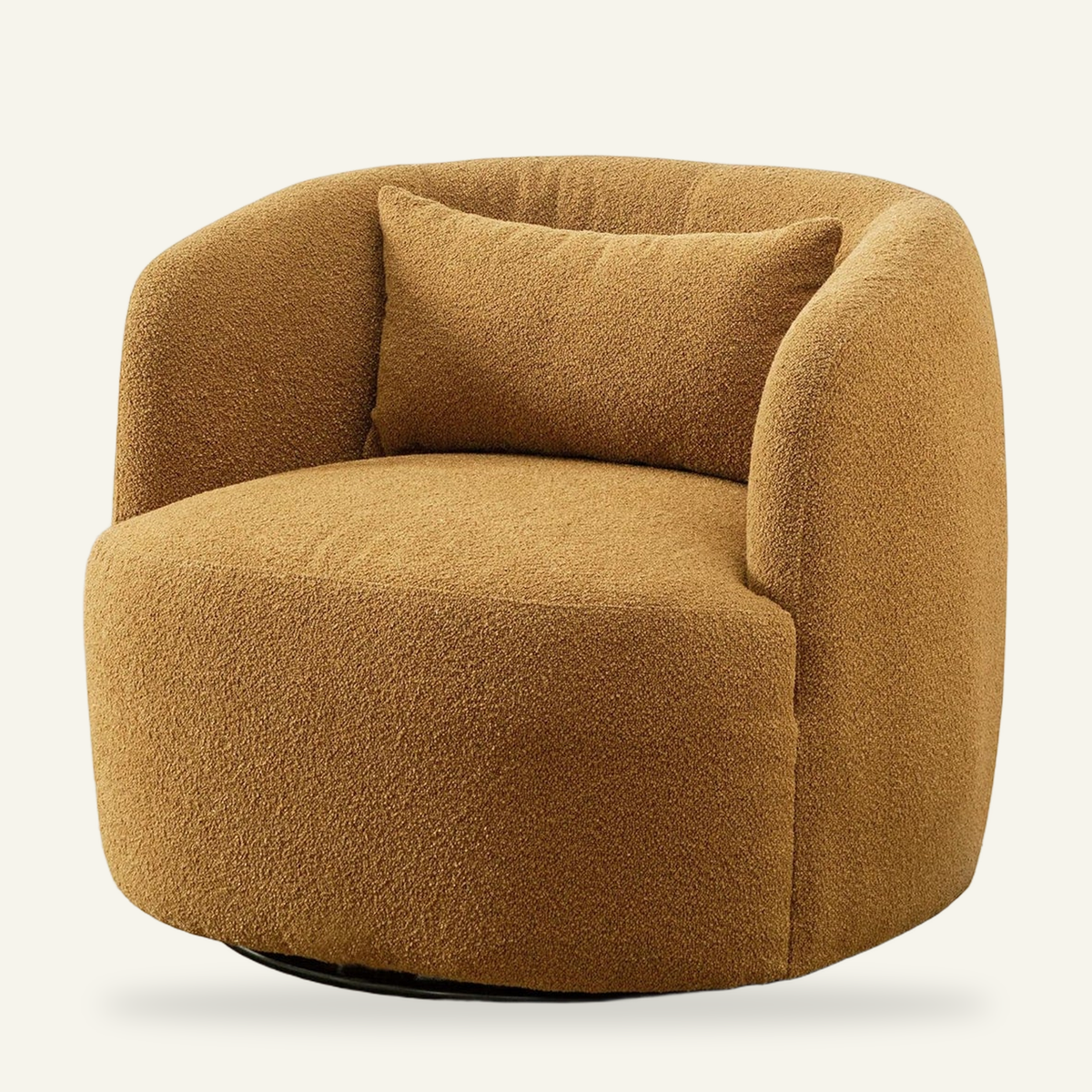 Tessmar Kirkja Boucle Swivel Armchair