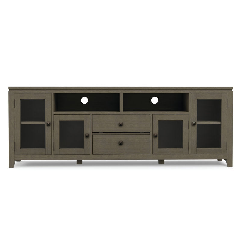 TV Stand, 72 Inch Wide Wood with Drawers and Side Cabinets