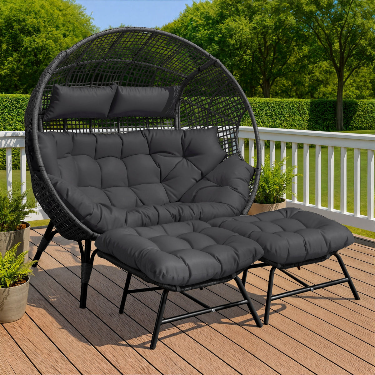 Wulfern Antikeria Double Egg Chair Set