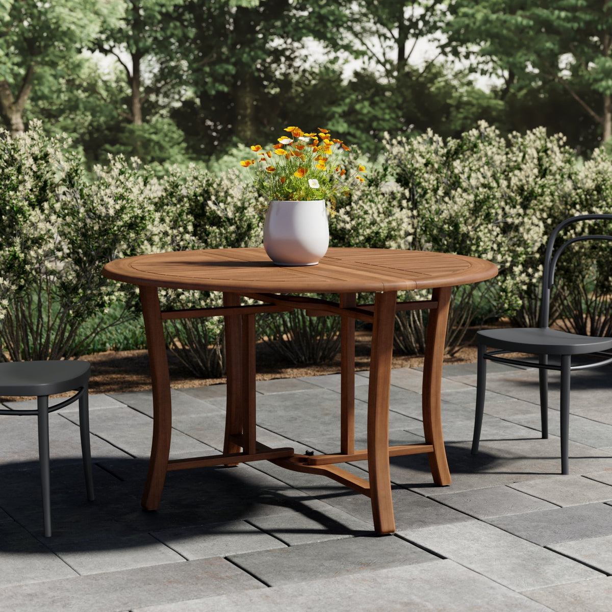 Wulfern Kitriani Folding Eucalyptus Dining Table