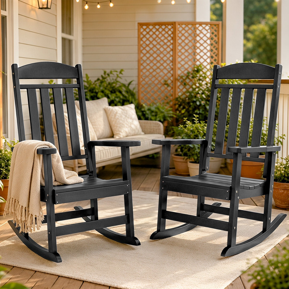 Wulfern Piperi Poly Rocking Chairs, Set of 2