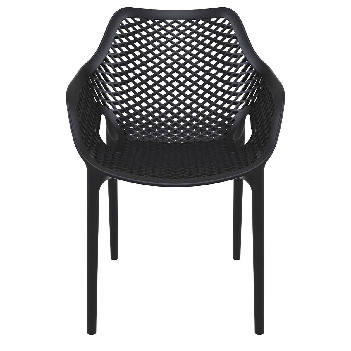 Wulfern Viokastro Mesh Stacking Dining Armchairs, Set of 2