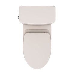 Glaston Two-Piece Elongated 1.28 GPF WASHLET+ and Auto Flush Ready Universal Height Toilet with CEFIONTECT and SS124 SoftClose Seat, Bone, MS472124CEFG#03 | product photo