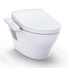 WASHLET®+ EP Wall-Hung Elongated Toilet and WASHLET S2 Bidet Seat and DuoFit® In-Wall 0.9 and 1.28 GPF Dual-Flush Tank System, Matte Silver - CWT4283346CMFG#MS in Cotton White | product photo