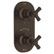 1/2 in Tuscan Brass Shower Valve Control Trim with Diverter