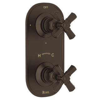 1/2 in Tuscan Brass Shower Valve Control Trim with Diverter