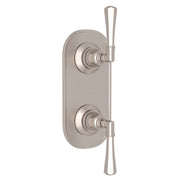 Hero | complete Satin Nickel thermostatic shower trim with diverter controls