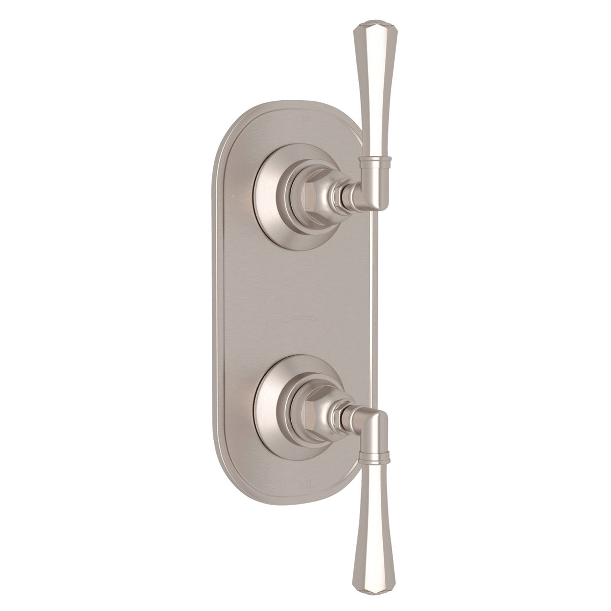 Hero | complete Satin Nickel thermostatic shower trim with diverter controls