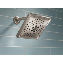 Rain Adjustable Shower Head with H2Okinetic Technology in Lumicoat Stainless | product photo