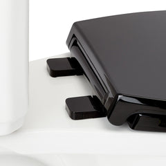 Benbrook 1.28 GPF Two Piece Elongated Toilet in Black/Chrome | detail photo