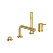 Concetto Deck Mounted Tub Filler in Brushed Cool Sunrise