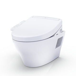 WASHLET®+ EP Wall-Hung Elongated Toilet and WASHLET S2 Bidet Seat and DuoFit® In-Wall 0.9 and 1.28 GPF Dual-Flush Tank System, Matte Silver - CWT4283346CMFG#MS in Cotton White