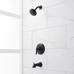 Provincetown Pressure Balance Tub and Shower Set in Matte Black | product photo