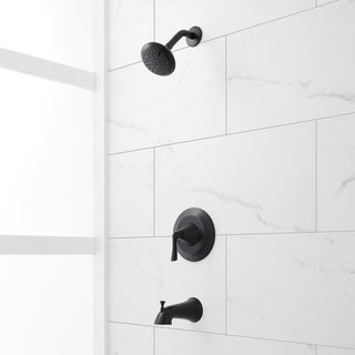 Provincetown Pressure Balance Tub and Shower Set in Matte Black