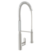 K7® Semi-Professional Pull Down Single Handle Kitchen Faucet with Accessories in SuperSteel Infinity