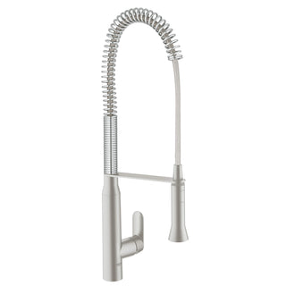 K7® Semi-Professional Pull Down Single Handle Kitchen Faucet with Accessories in SuperSteel Infinity