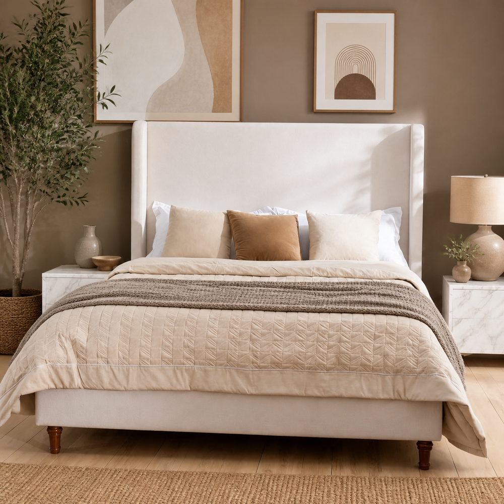 Grevane Soay Wingback Platform Bed